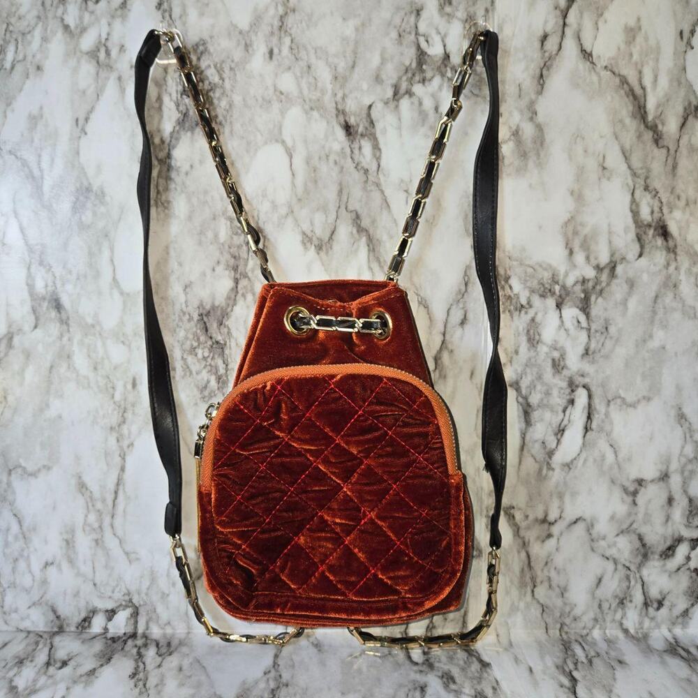 Free people quilted velour backpack